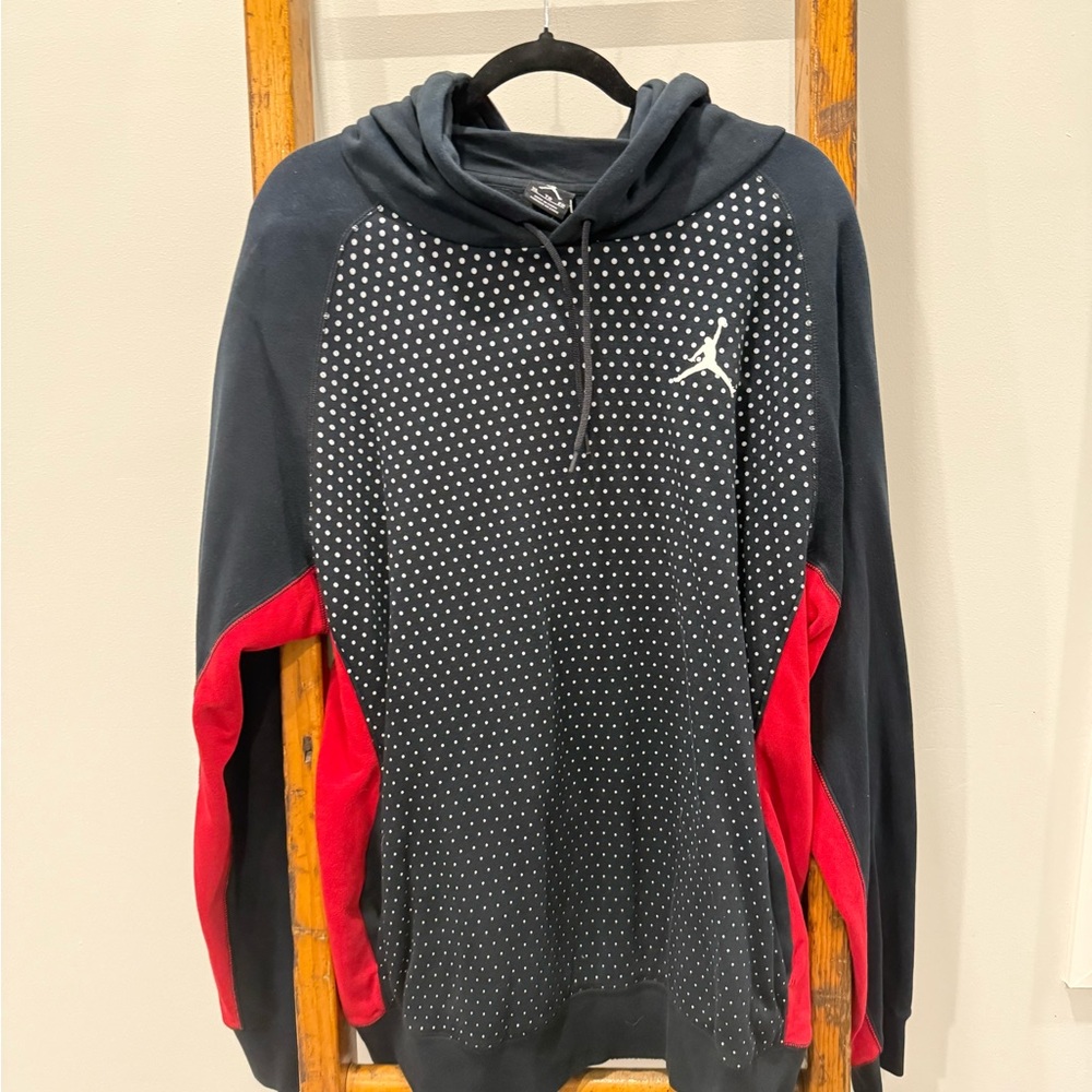 Jordan Navy and White Polka Dot Hoodie